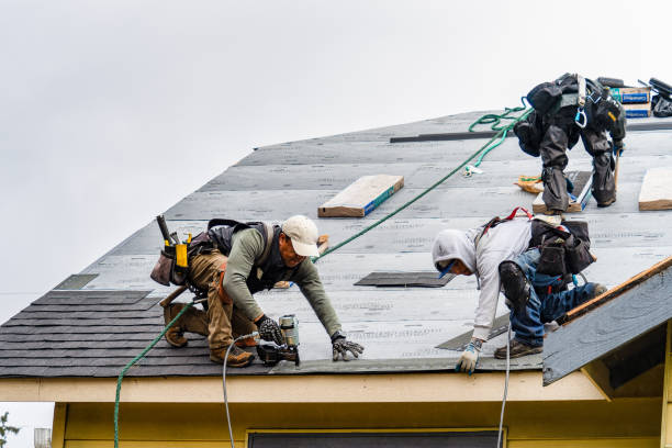 Professional Roofing technician working in Oak Hall, VA